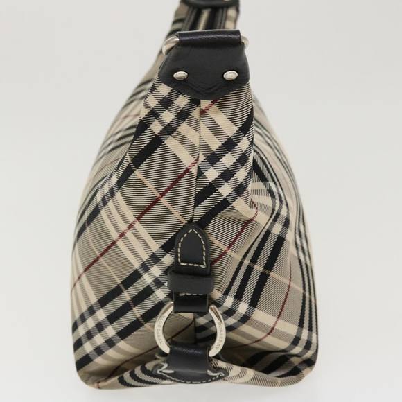 BURBERRY Nova Check Shoulder Bag Nylon Beige Auth 39630 - Picture 3 of 16